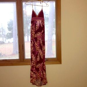 Maxi dress with crochet top